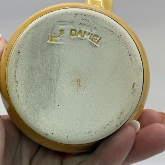 Hand Painted Ceramic Creamer Lady Dancing Raised Painted Accents 4 1/4” Tall - Picture 6 of 8